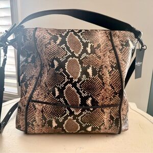 BNWT Botkier Brown and Black Snake Pattern Shoulder Bag
